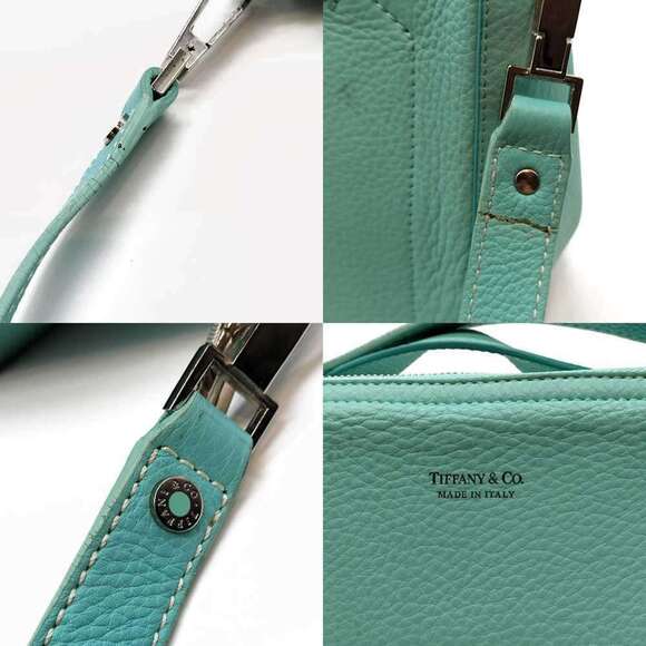 Tiffany & Co. shoulder bag in blue leather - Picture 4 of 6